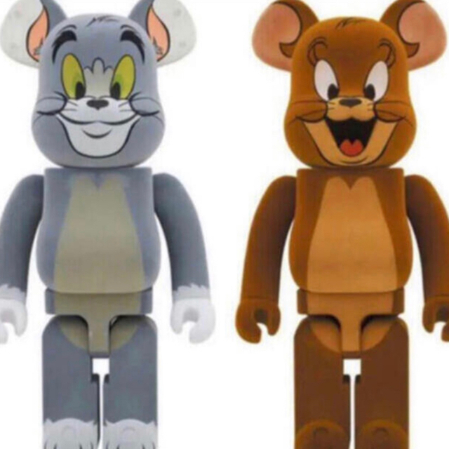 BE@RBRICK TOM フロッキーVer. JERRY フロッキーVer.