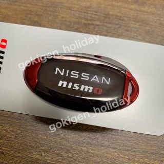 ニッサン(日産)の日産純正 NISMO インテリジェントキーケース(ダーククローム/レッド)(車外アクセサリ)