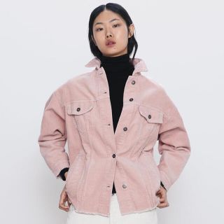 ザラ(ZARA)のZARA ザラ★コーデュロイ ジャケット★ピンク★XS(Gジャン/デニムジャケット)