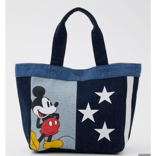 ロデオクラウンズワイドボウル(RODEO CROWNS WIDE BOWL)のロデオクラウンズ(MICKEY)BLUE TOTE ミッキーマウス　トートバッグ(トートバッグ)