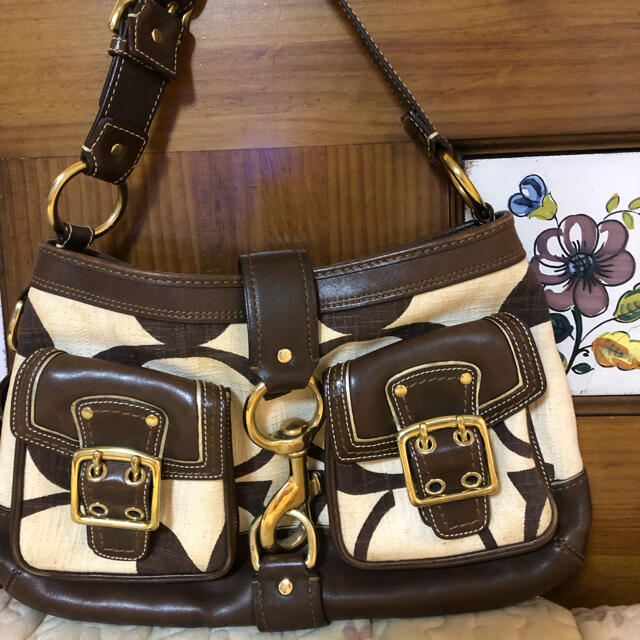 コーチcoach ビッグシグネチャー　ショルダーバックトートバック