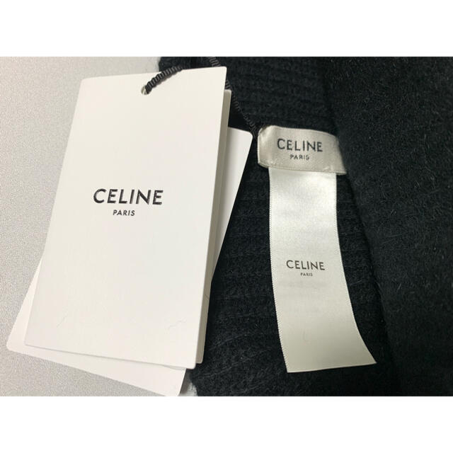 celine(セリーヌ)の新品【 CELINE 】ロゴ エンブロイダリー ニットキャップ ブラック メンズの帽子(ニット帽/ビーニー)の商品写真