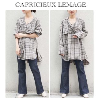 カプリシューレマージュ(CAPRICIEUX LE'MAGE)の【最終価格】カプリシューレマージュ　3wayビスチェレイヤードシャツ(シャツ/ブラウス(長袖/七分))