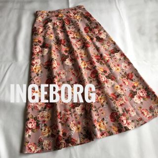 インゲボルグ(INGEBORG)のINGEBORG インゲボルグ　ロングスカート   フラワー　ピンクハウス　(ロングスカート)