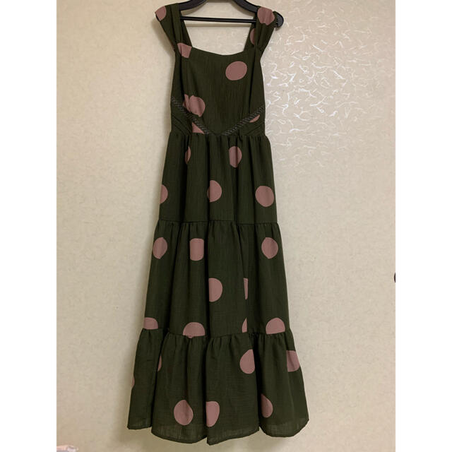 polka dots open back dress