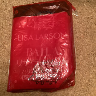 リサラーソン(Lisa Larson)のリサ・ラーソン　レザー調ランチトート　付録　未使用　ハリネズミのイギー　赤(トートバッグ)