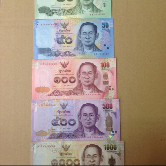 タイ王国 プミポン国王ご逝去後に発行された記念紙幣 額縁付き 未使用紙幣 エンタメ/ホビーの美術品/アンティーク(貨幣)の商品写真
