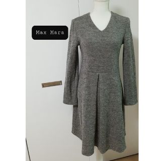 マックスマーラ(Max Mara)の’S Max Mara 白黒ツイードワンピースM(ひざ丈ワンピース)