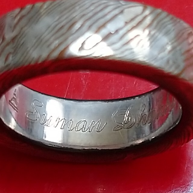 Suman Dhakhwa（スーマンダックワ) 木目金ダイヤカットリング 8.5 メンズのアクセサリー(リング(指輪))の商品写真
