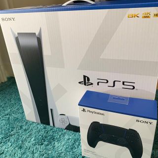 プレイステーション(PlayStation)のPlayStation5本体＋純正コントローラー黒セット(家庭用ゲーム機本体)