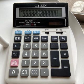 シチズン(CITIZEN)の美品　電卓　CITIZEN DM-1204(オフィス用品一般)