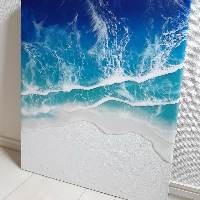 sold! レジン海 エポキシ樹脂 サーファー アートボード 海アートの通販
