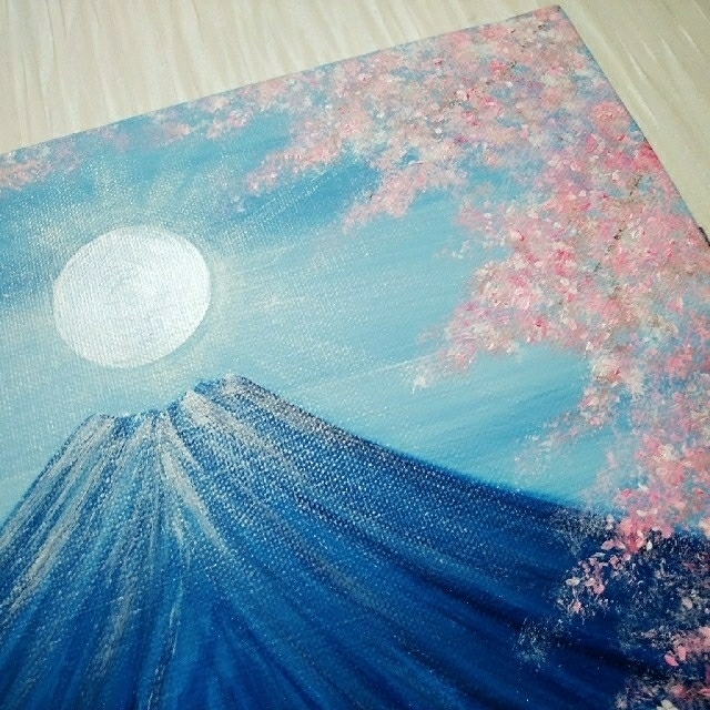 風水画風景絵画 美しい日本*薄紅 桜清富士 桜窓 富士山 春 全体運 合格祈願 風水画風景絵画 美しい日本*薄紅 桜清富士 桜窓 富士山 春 全体運 合格祈願