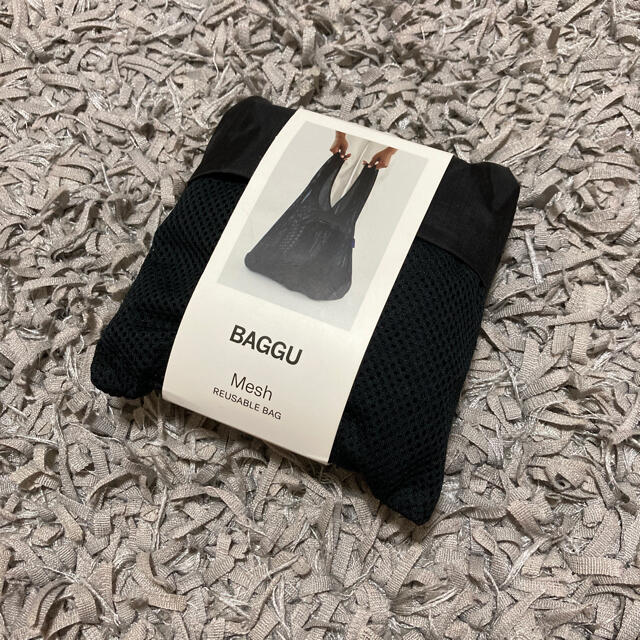 BEAUTY&YOUTH UNITED ARROWS(ビューティアンドユースユナイテッドアローズ)のbaggu バグー メッシュ ブラック standard 紙帯付き レディースのバッグ(エコバッグ)の商品写真