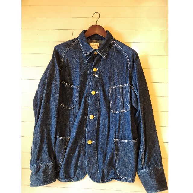 Engineered Garments(エンジニアードガーメンツ)の【極美品】BONCOURA デニム カバーオール 40 初期ロット メンズのジャケット/アウター(カバーオール)の商品写真