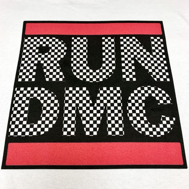 新品 RUN DMC チェッカー ロゴ オールドスクール ヒップホップ Tシャツ 6