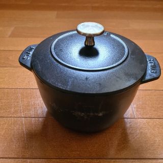 ストウブ(STAUB)のストウブ 鍋 ココット ゴハン staub ブラック ホーロー (鍋/フライパン)