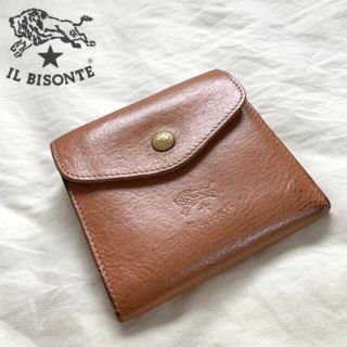 イルビゾンテ(IL BISONTE)のIL BISONTE  二つ折り財布 がま口 ヤケヌメ レザー 定価31900円(財布)