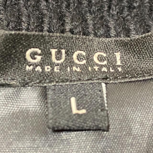 Gucci(グッチ)のグッチ ブルゾン サイズL メンズ美品  - 黒 メンズのジャケット/アウター(ブルゾン)の商品写真
