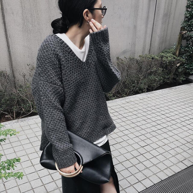 RIM.ARK Vneck relax knit tops レディース トップス レディース ...