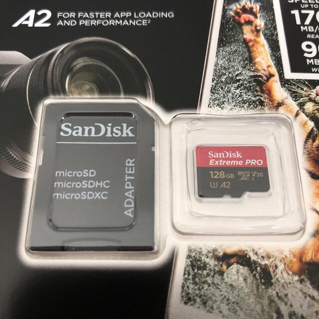 SanDisk(サンディスク)の☆2個☆マイクロSDカード 128GB Extreme PRO スマホ/家電/カメラのPC/タブレット(PC周辺機器)の商品写真