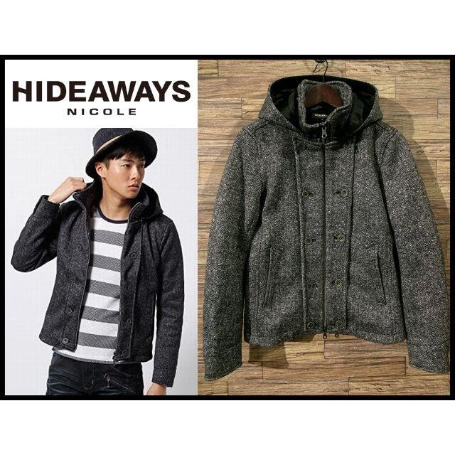 HIDEAWAY(ハイダウェイ)の★ G② 美品 ハイダウェイ ニコル フリース ナポレオン ジャケット グレーM メンズのジャケット/アウター(ブルゾン)の商品写真