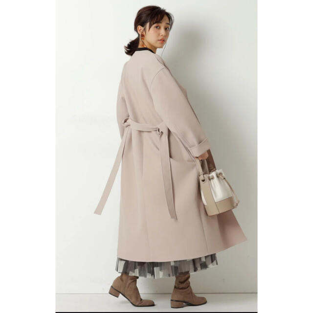 新品ジャスグリッティー JUSGLITTYダブルフェイスノーカラーコート