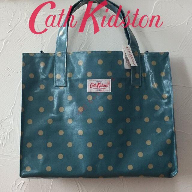 Cath Kidston(キャスキッドソン)の新品 キャスキッドソン キャリーオール スポットティール レディースのバッグ(ハンドバッグ)の商品写真