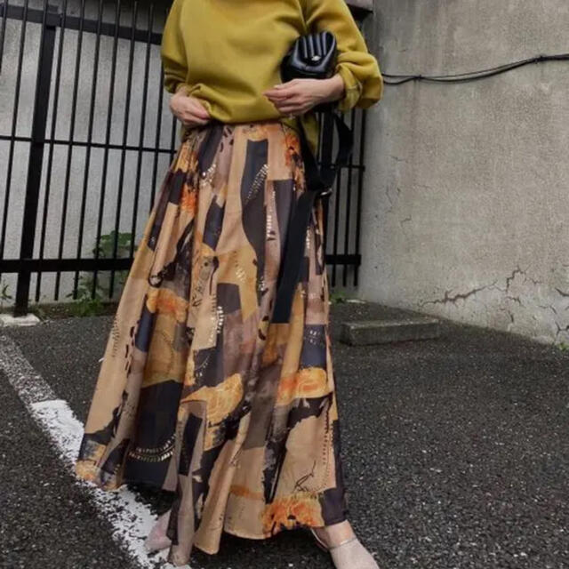 AMERI VINTAGE EMILIE TUCK FLARED SKIRT - ロングスカート