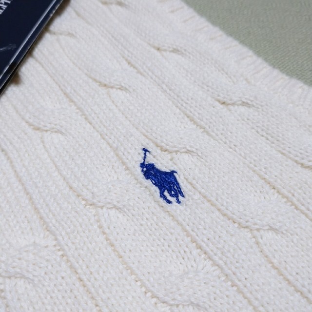 POLO RALPH LAUREN(ポロラルフローレン)の『未使用』ラルフローレン キッズ  綿ニットベスト 120㎝ キッズ/ベビー/マタニティのキッズ服男の子用(90cm~)(ニット)の商品写真