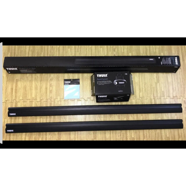 THULE(スーリー)の【新古品】THULE ルーフレールセット TH775 + TH7115B 自動車/バイクの自動車(車外アクセサリ)の商品写真