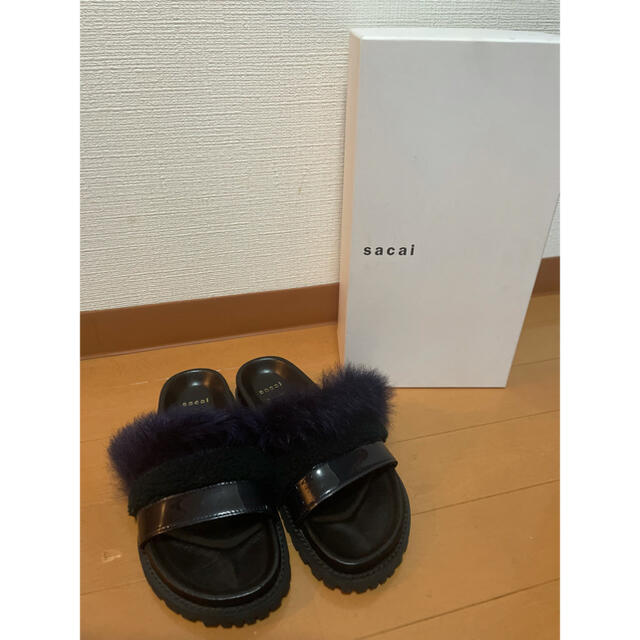 sacai ファーサンダル