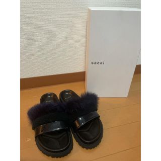 サカイ(sacai)のsacai ファーサンダル(サンダル)