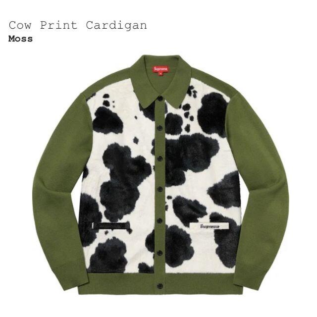 XL Moss 21AW Supreme Cow Print Cardigan