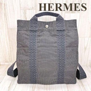 エルメス(Hermes)のクロ様専用　エルメス リュック バックパック サックアドMM エールライン(バッグパック/リュック)