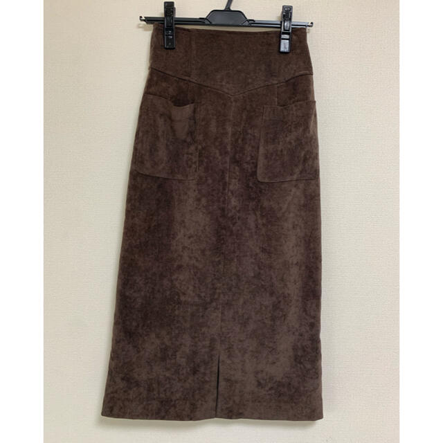 dazzlin(ダズリン)のベロアミドルタイトスカート レディースのスカート(ロングスカート)の商品写真