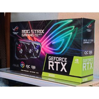 エイスース(ASUS)の非LHR ASUS ROG STRIX RTX3080 OC 動作確認済(PCパーツ)