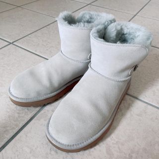 アグ(UGG)のUGG ムートンブーツ　ハイカット　ライトグレー　25cm レディース(ブーツ)