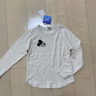 プティマイン(petit main)の新品 プティマイン ミッキーワッフルトップス 120cm(Tシャツ/カットソー)