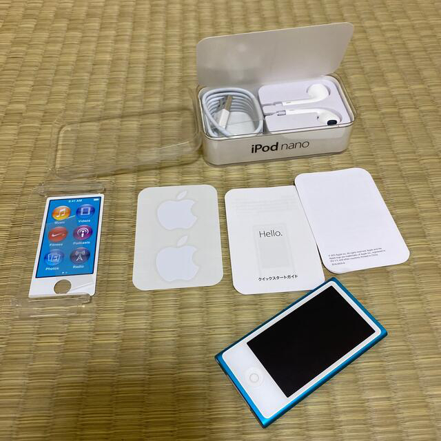 Apple(アップル)のiPod nano 16GB blue スマホ/家電/カメラのオーディオ機器(ポータブルプレーヤー)の商品写真