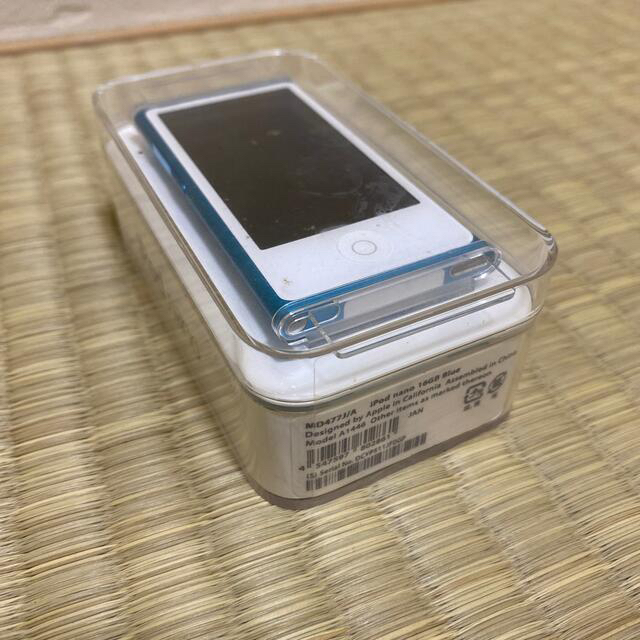 Apple(アップル)のiPod nano 16GB blue スマホ/家電/カメラのオーディオ機器(ポータブルプレーヤー)の商品写真