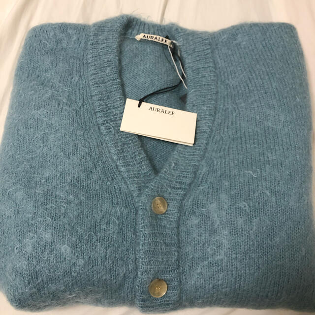 ポイント10倍 AURALEE KID SHEER モヘアカーディガン KNIT