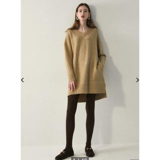 マウジー(moussy)のmoussy ニットワンピース(ミニワンピース)