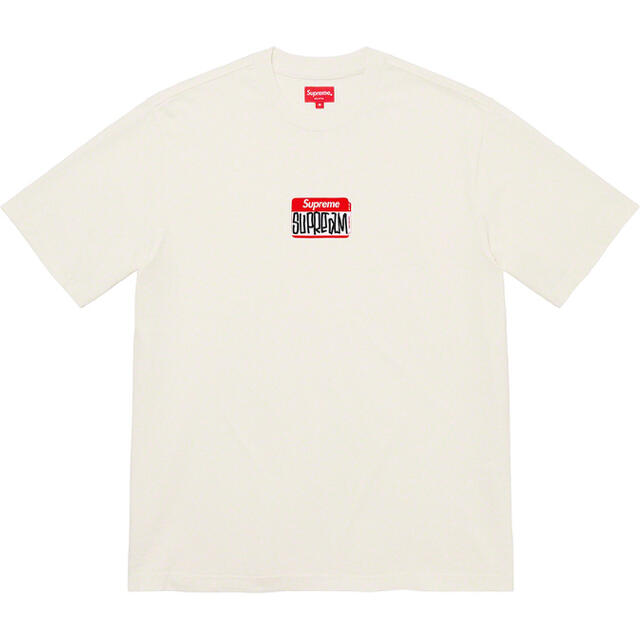 L 白 Supreme Gonz Nametag S/S Top Tee