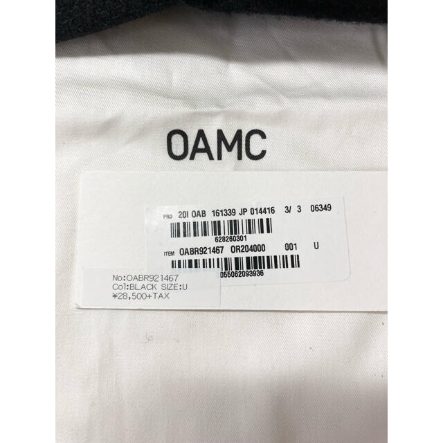【OAMC】COMBAT CAP BLACK 未使用品