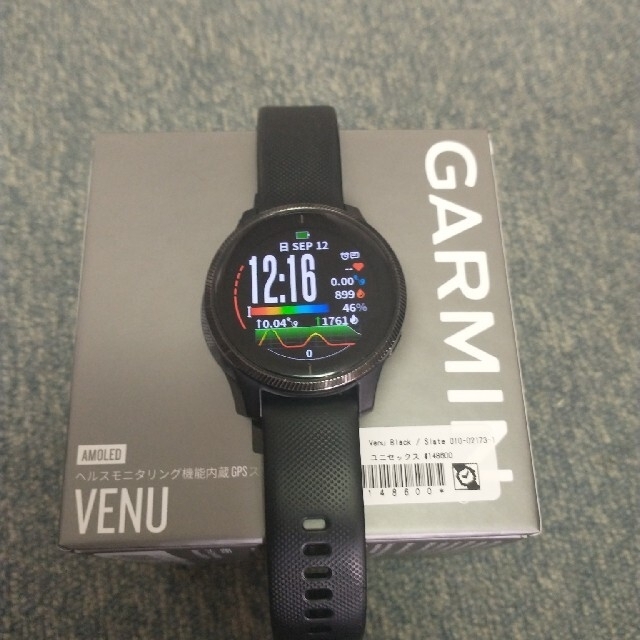 GARMIN(ガーミン)のガーミンvenu AMOLD ブラック メンズの時計(腕時計(デジタル))の商品写真