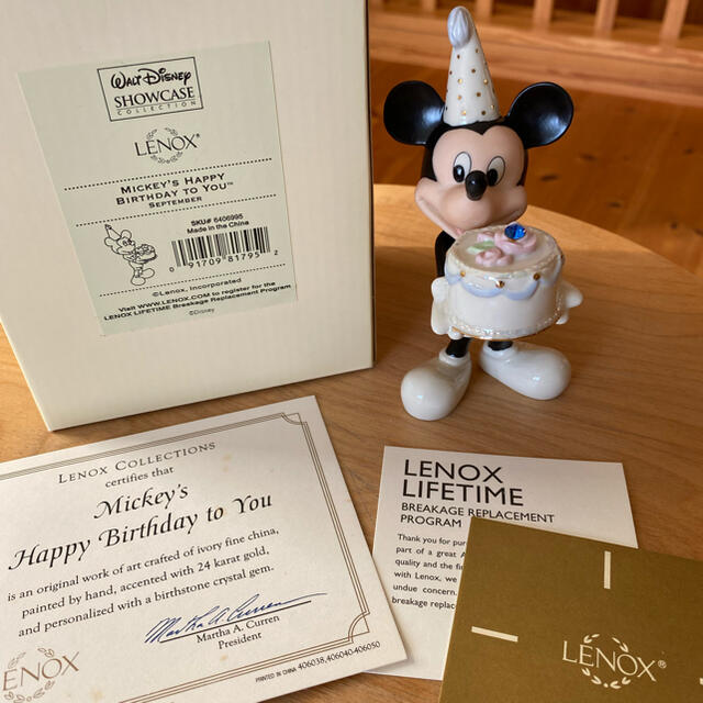 Disney(ディズニー)のLENOX"Mickey's HappyB-day"9月 ディズニーフィギュア エンタメ/ホビーのフィギュア(アニメ/ゲーム)の商品写真