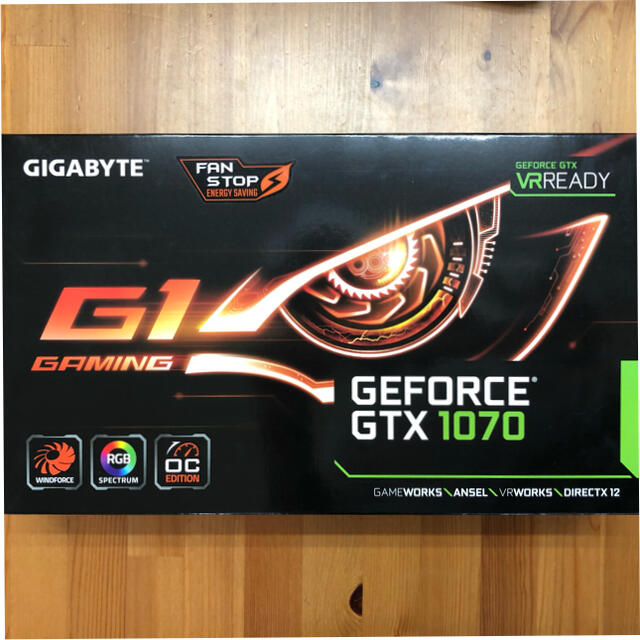 PCパーツGEFORCE GTX1070 GIGABYTE G1gaming