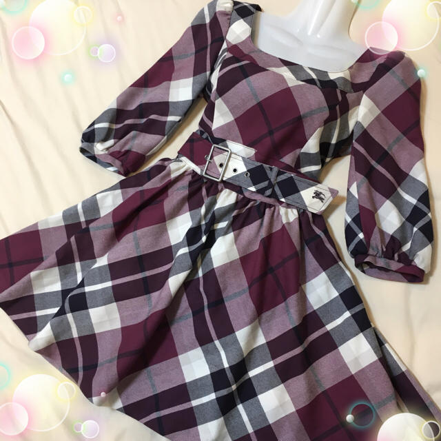 BURBERRY(バーバリー)の西野カナ着♡完売レア♡バーバリー チェックフレアワンピース ブルーレーベル レディースのワンピース(ミニワンピース)の商品写真