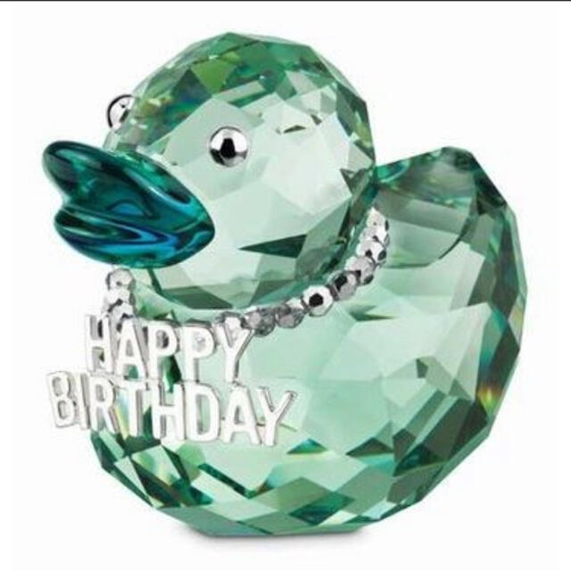 スワロフスキーSwarovski『HAPPYB-DAYダック置物』1078531